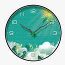 Horloge murale ronde verte Rato