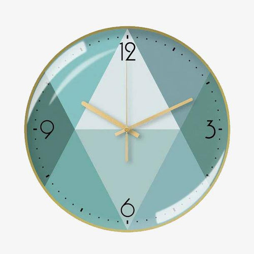 Horloge ronde verte en métal 30cm Creative