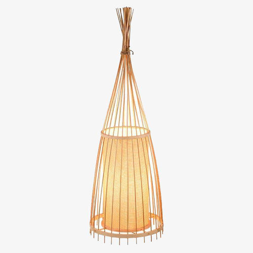 Lampadaire en bois bambou style japonais