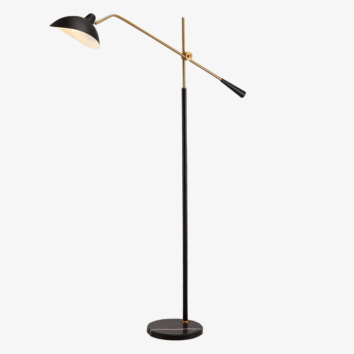 Lampadaire industrielle avec socle en marbre Clizia