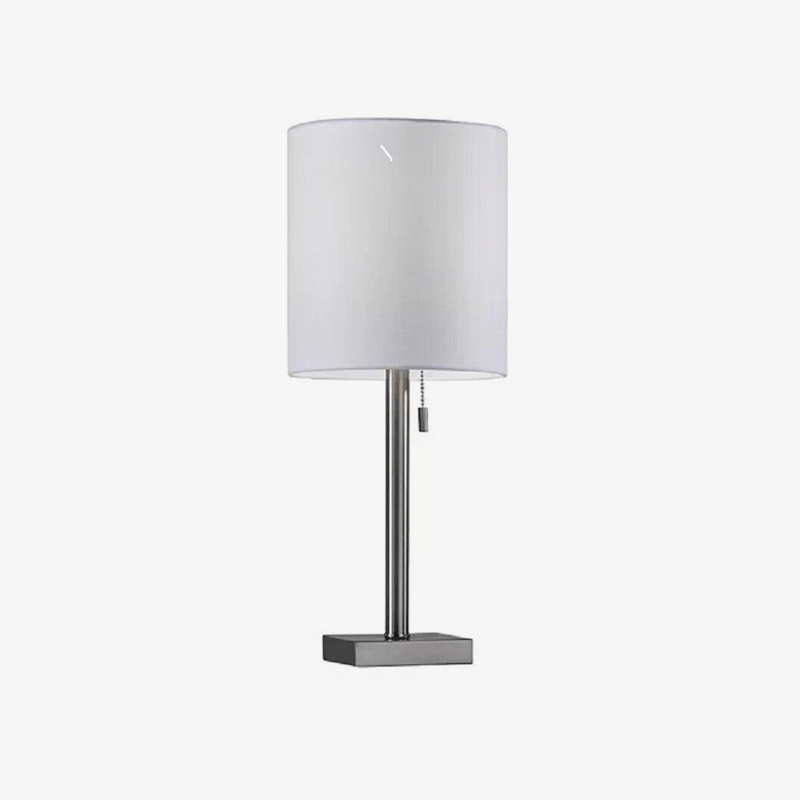 Lampe à poser design en métal LED avec abat-jour blanc - vue 2 sur 3