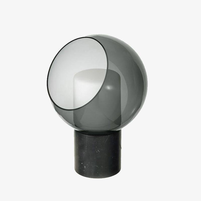 Lampe à poser design LED en marbre avec boule en verre Luxury