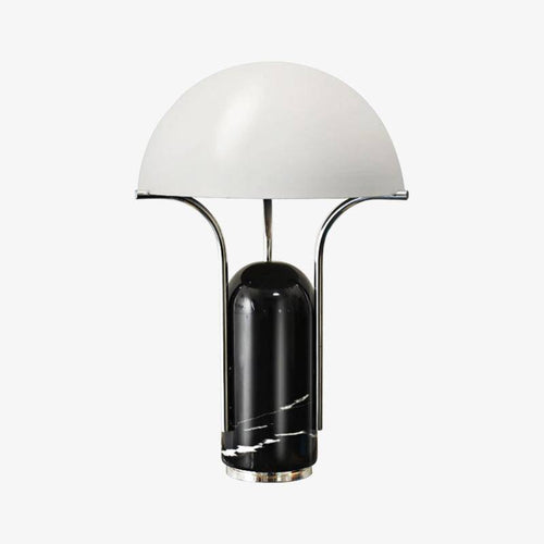 Lampe à poser design LED en métal et marbre style Mushroom