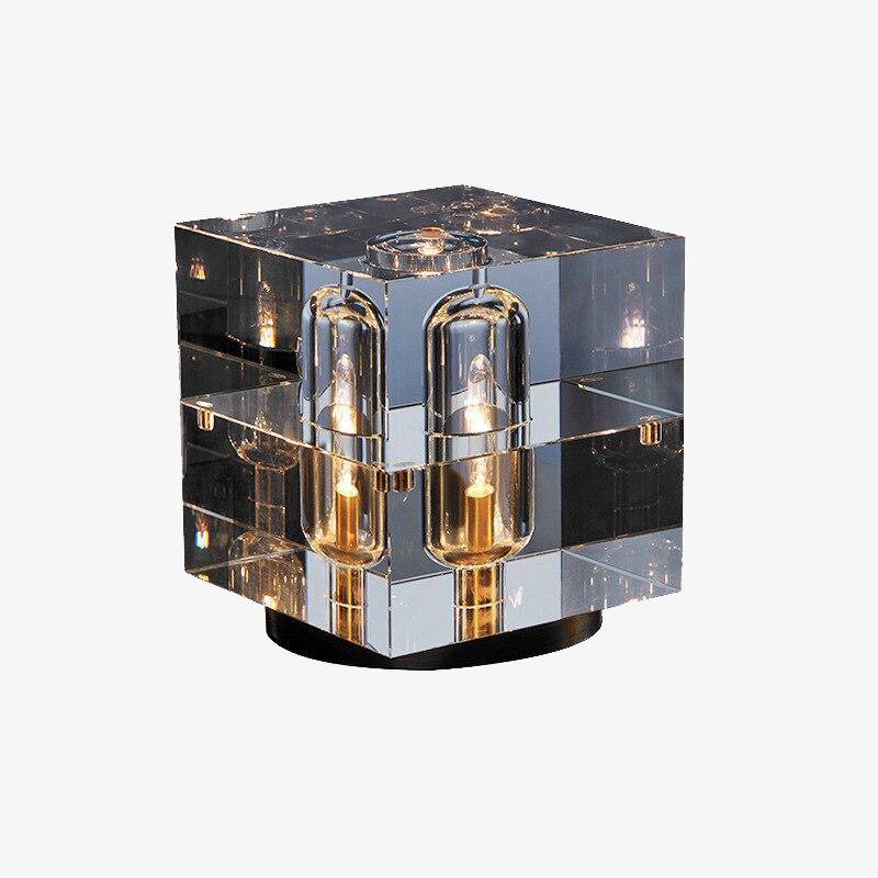 Lampe à poser design LED en verre crystal géométrique Luxury
