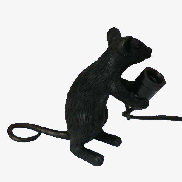 Lampe à poser en forme de souris tenant une lampe - vue 2 sur 11