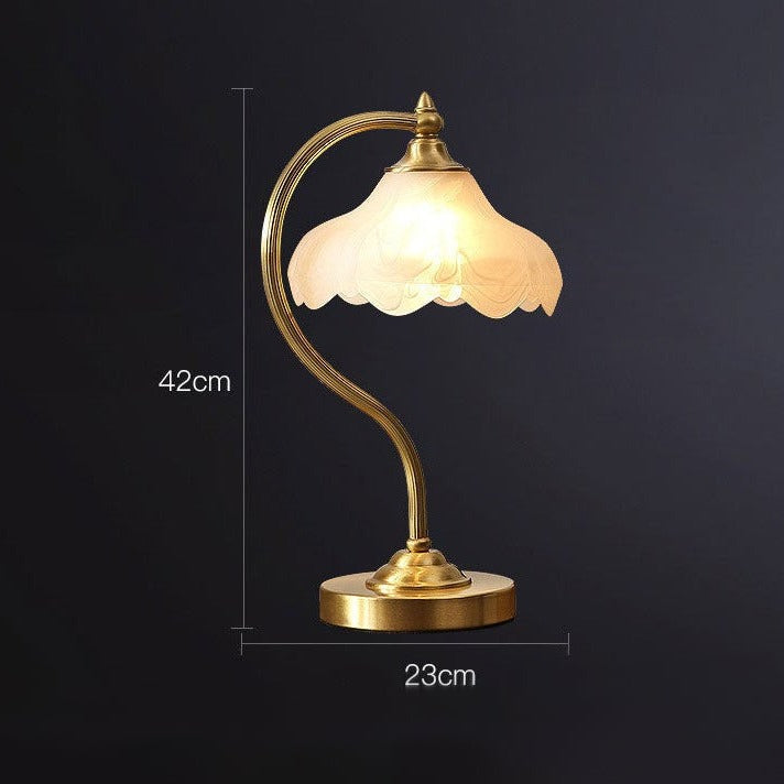 Lampe à poser vintage avec abat-jour fleur Magnolya - vue 6 sur 5