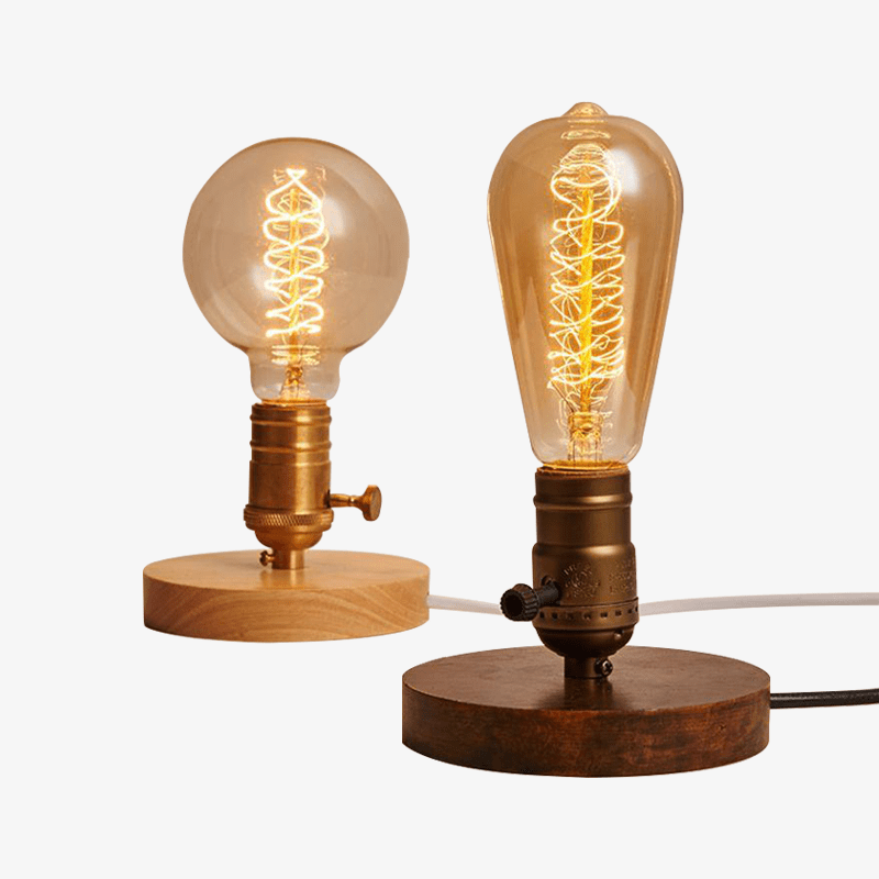 Lampe de chevet en bois