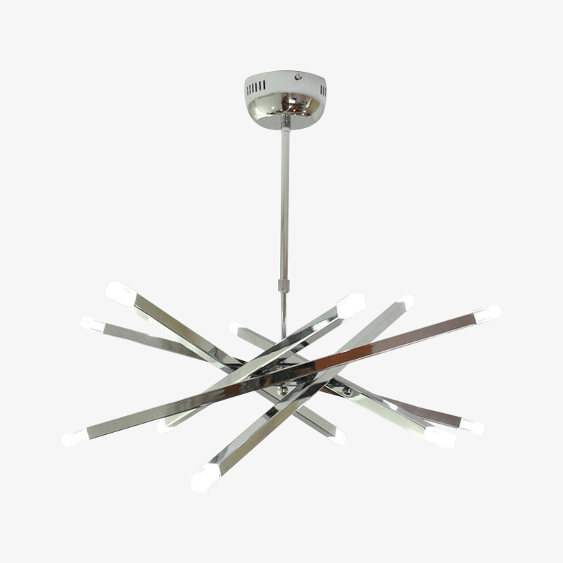 Lustre design à barres chromé Hanging - vue 4 sur 5