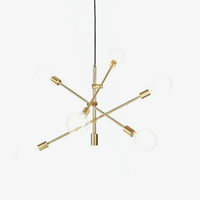 Lustre design à bras et boules en verre Line