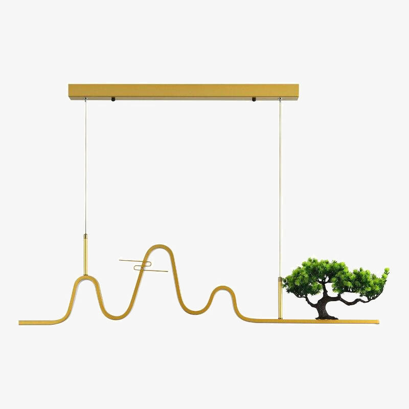 Lustre design à LED en forme de vague Lusteria