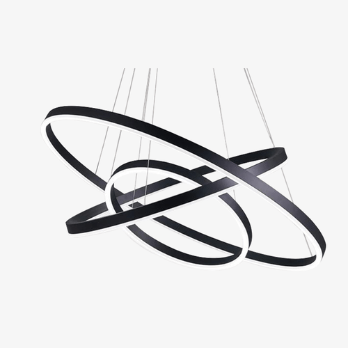 Lustre design cercles entrelacés (noir ou blanc)
