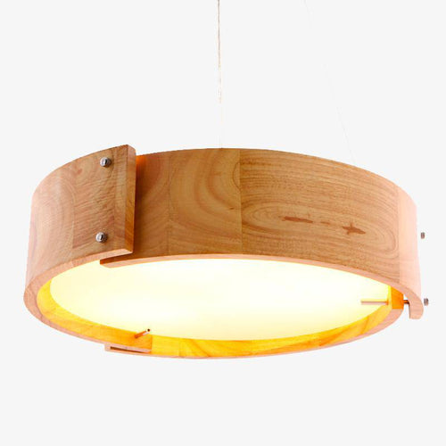 Lustre design en bois arc de cercles