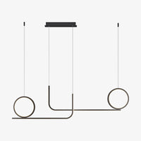 Lustre design LED style parcours en métal Lais