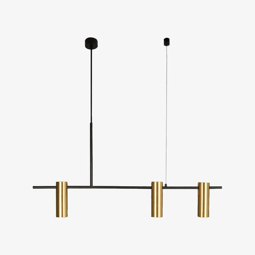 Lustre design minimaliste avec spots doré Prism