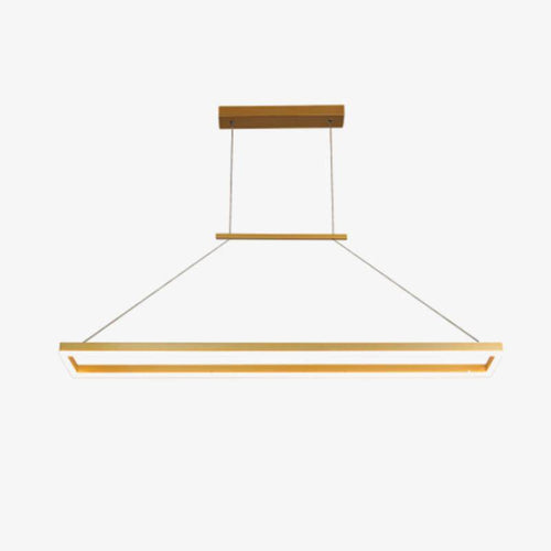 Lustre design moderne LED arrondi en métal doré ou marron Lofty