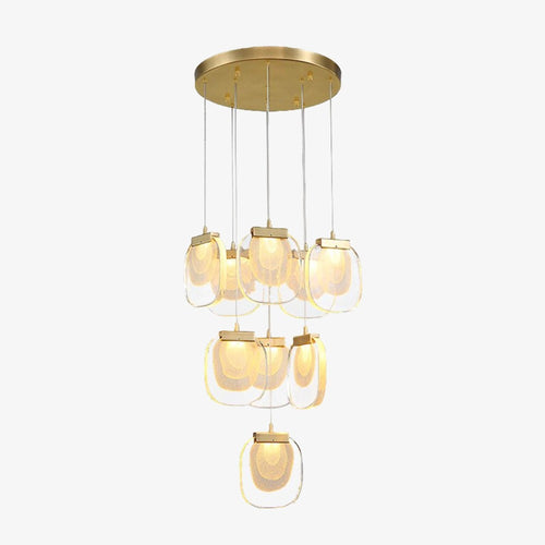 Lustre moderne avec ampoules en verre luxury Anamy