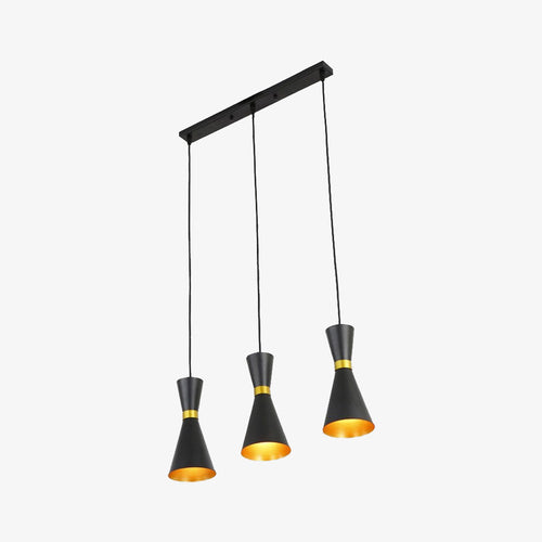 Lustre moderne LED en forme d'horloge métallique Gadea