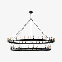 Lustre vintage avec anneau en métal noir luxury Boris