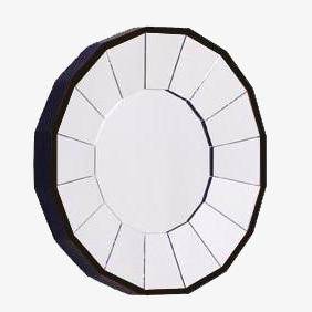 Miroir mural décoratif rond biseauté Decorative - vue 4 sur 3
