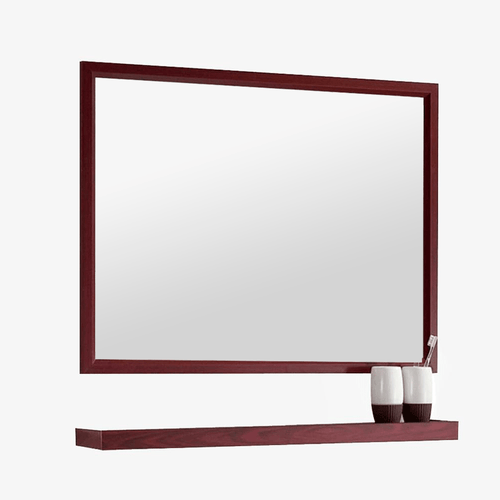 Miroir mural rectangulaire en aluminium Shelf