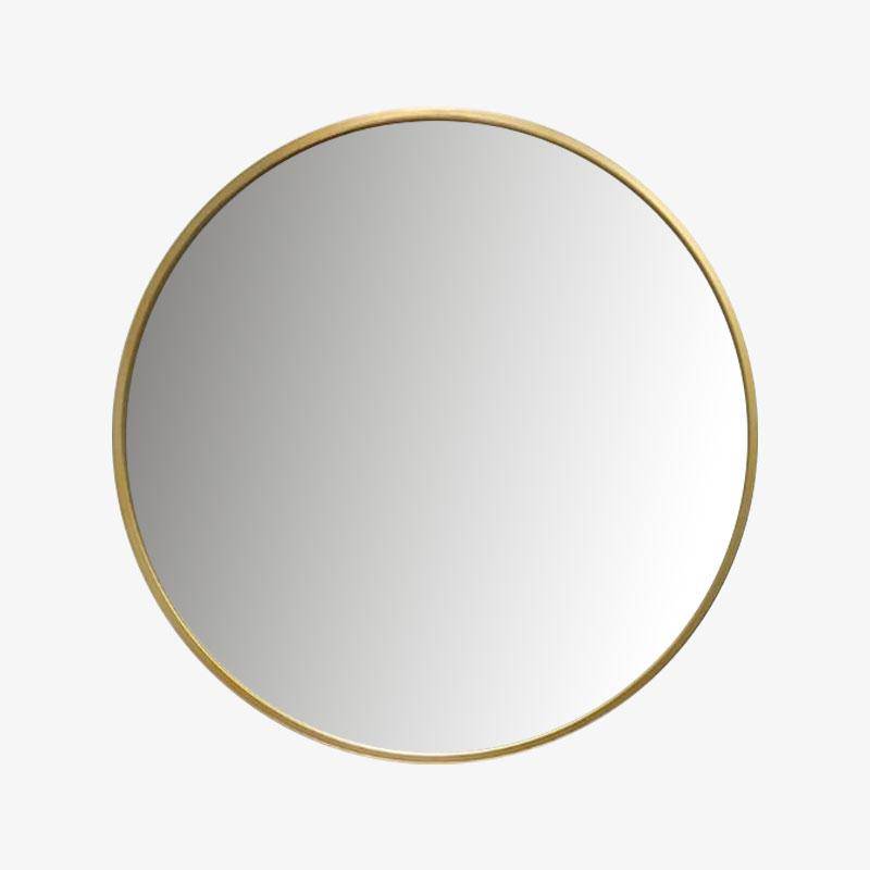 Miroir mural rond doré European