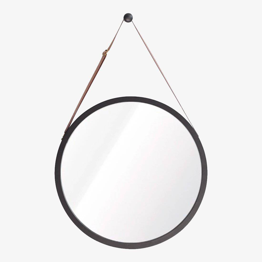 Miroir mural rond suspendu avec cadre Hotel