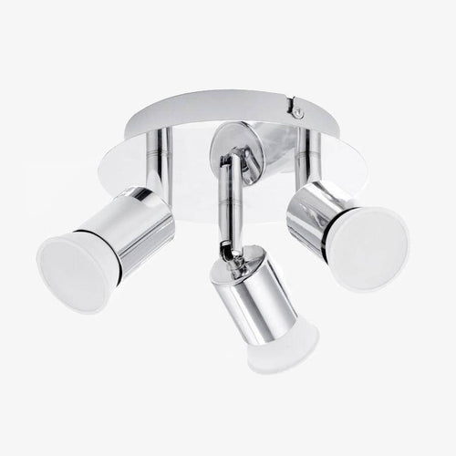 Plafonnier à 3 spots LED chromé moderne