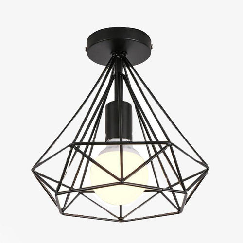 Plafonnier cage à oiseau Scandinave noir