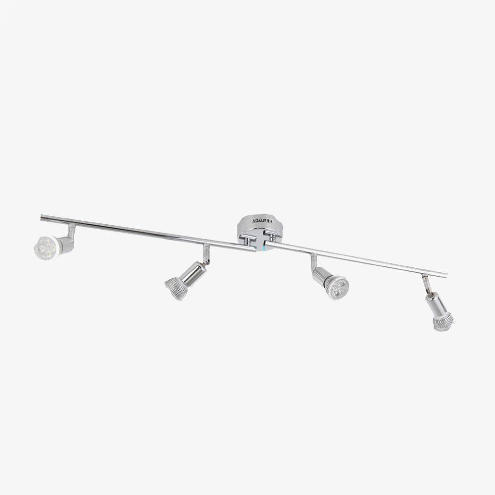 Plafonnier chromé barres à spots LED Spotlight