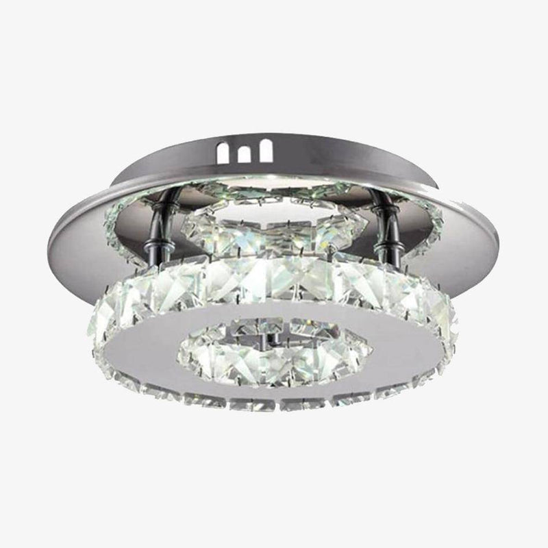 Plafonnier cristal LED et base chromée Hallway