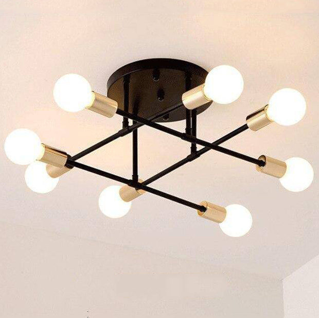 Plafonnier design en métal à plusieurs lampes Rod - vue 11 sur 11