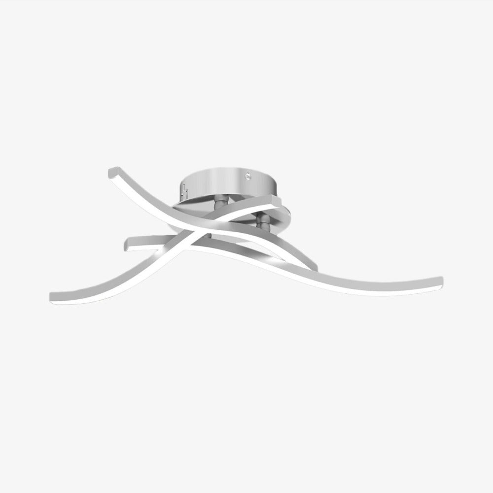 Plafonnier design LED avec 3 barres courbées en métal Teylor - vue 8 sur 8