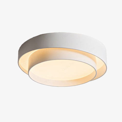 Plafonnier design LED avec double abat-jour arrondi Isaiah