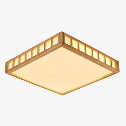 Plafonnier LED carré style japonais Tatami