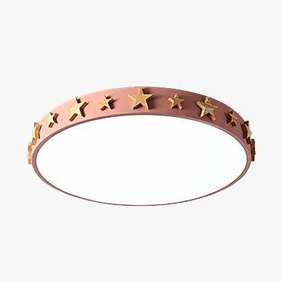 Plafonnier LED de couleurs avec étoiles dorées