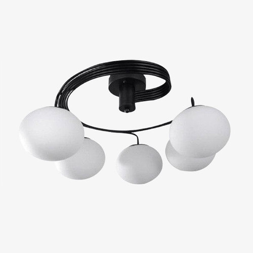 Plafonnier LED en spirale avec boules de verre Ball