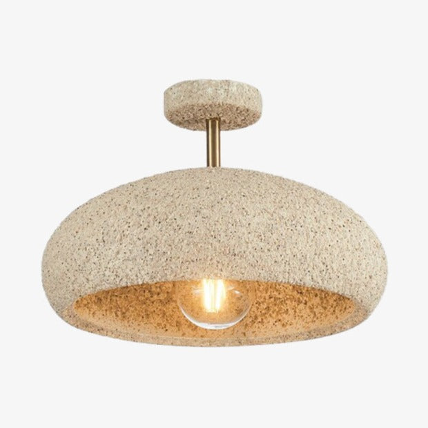 Plafonnier moderne avec abat-jour style pierre Kery