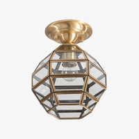 Plafonnier moderne en cuivre et verre Loxia