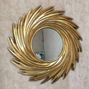 Miroir mural décoratif rond soleil en spirale Comb