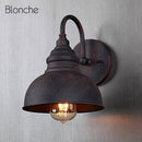 Suspension industrielle LED noire en métal style rétro