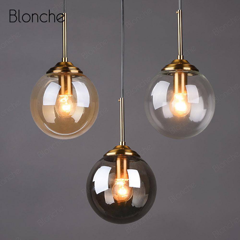 Suspension design boule en verre fumé Hang - vue 9 sur 13