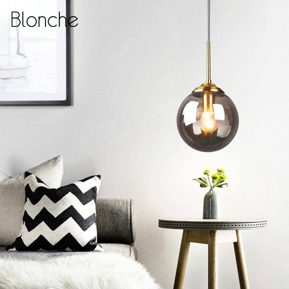 Suspension design boule en verre fumé Hang - vue 3 sur 13