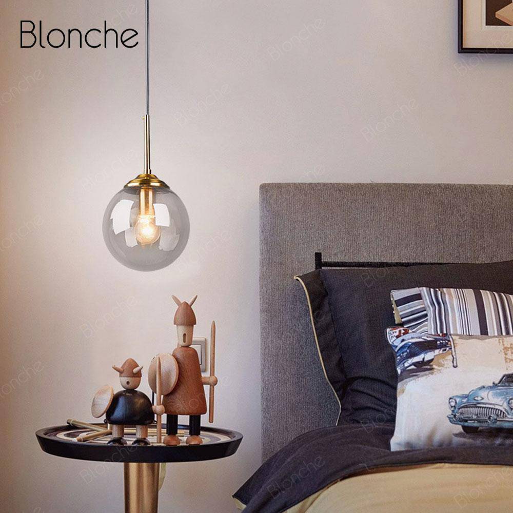 Suspension design boule en verre fumé Hang - vue 7 sur 13