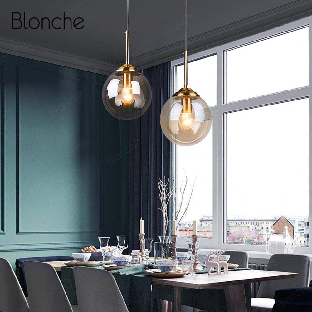Suspension design boule en verre fumé Hang - vue 6 sur 13