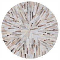 Tapis moderne rond aux formes géométriques Skin
