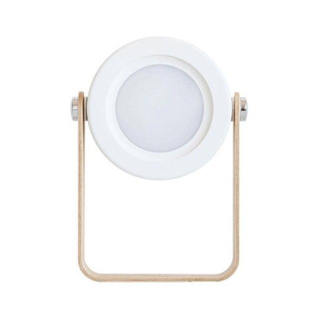 Lampe de bureau et chevet à LED orientable avec support en bois - vue 4 sur 5