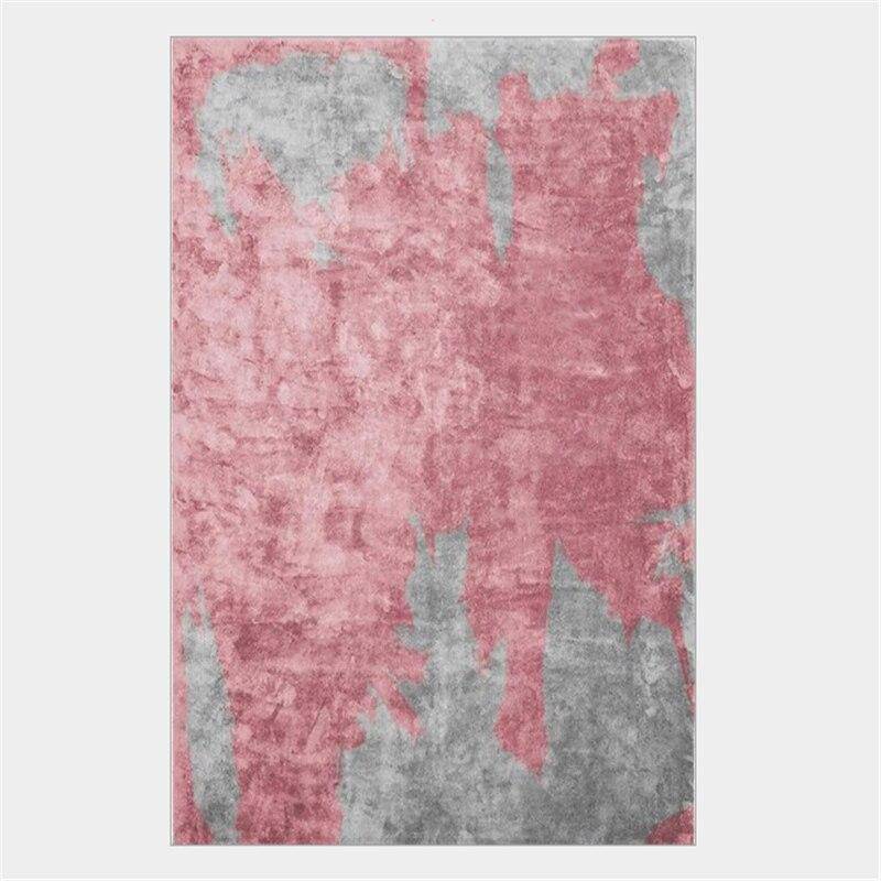 Tapis rectangle bicolore gris et rose Sweet - vue 7 sur 6