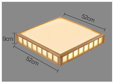 Plafonnier LED carré style japonais Tatami - vue 4 sur 5