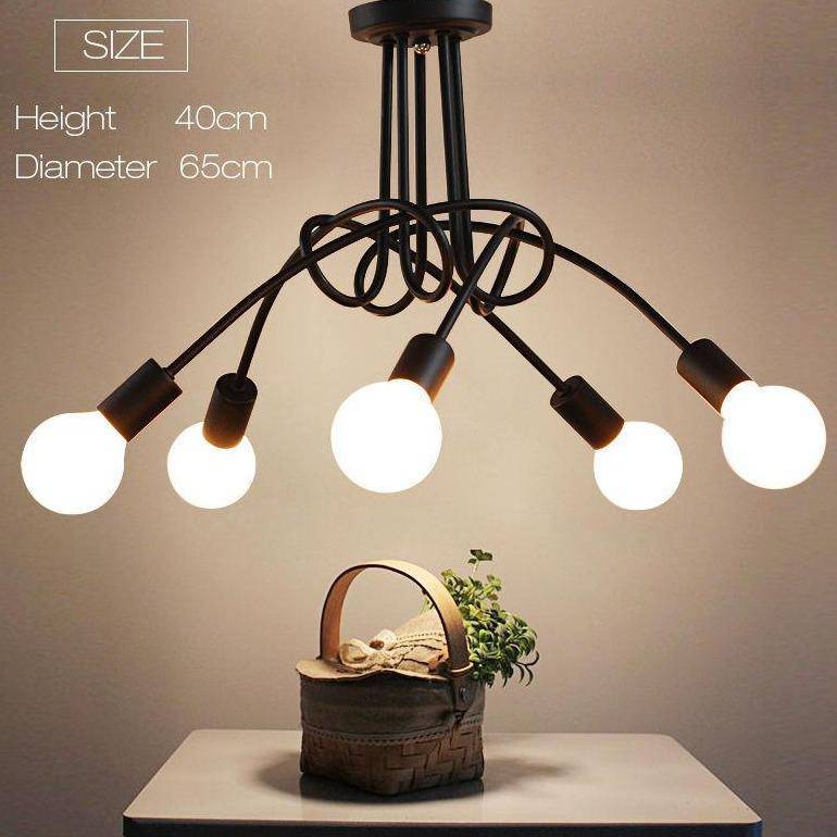 Plafonnier design LED en métal avec plusieurs points lumineux - vue 3 sur 5