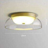 Plafonnier doré rond en verre de plusieurs tailles